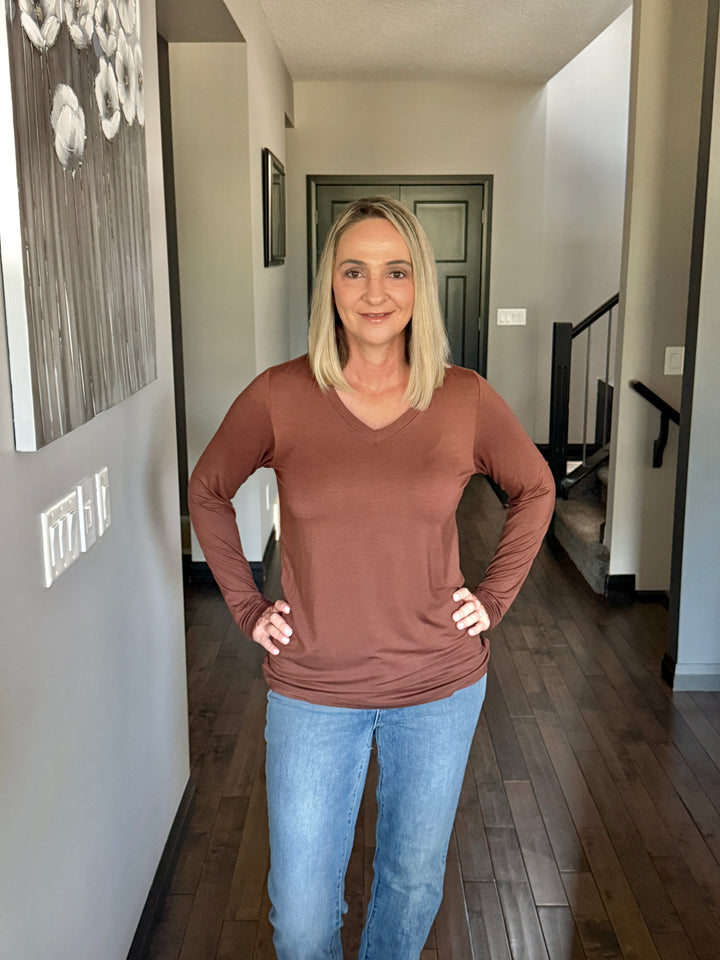 Michelle Mae | Larissa Long Sleeve | Brown