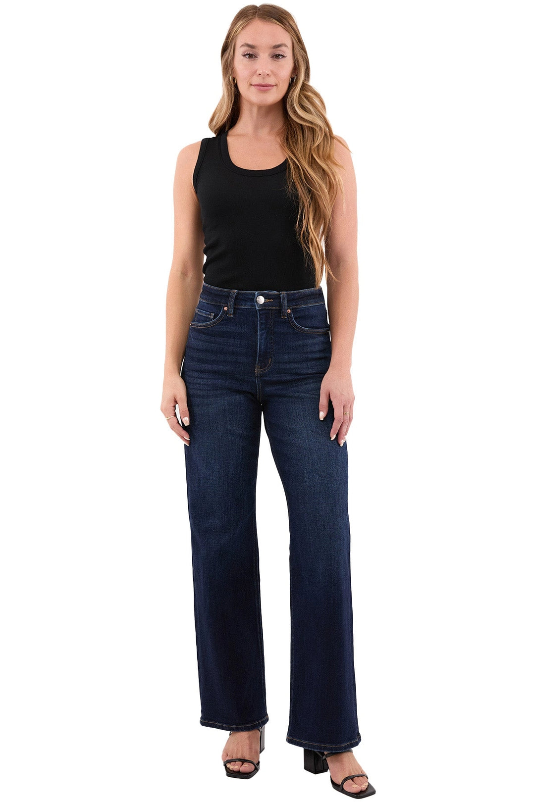 RFM Hailey High Rise Slim Wide Leg | Dark Wash