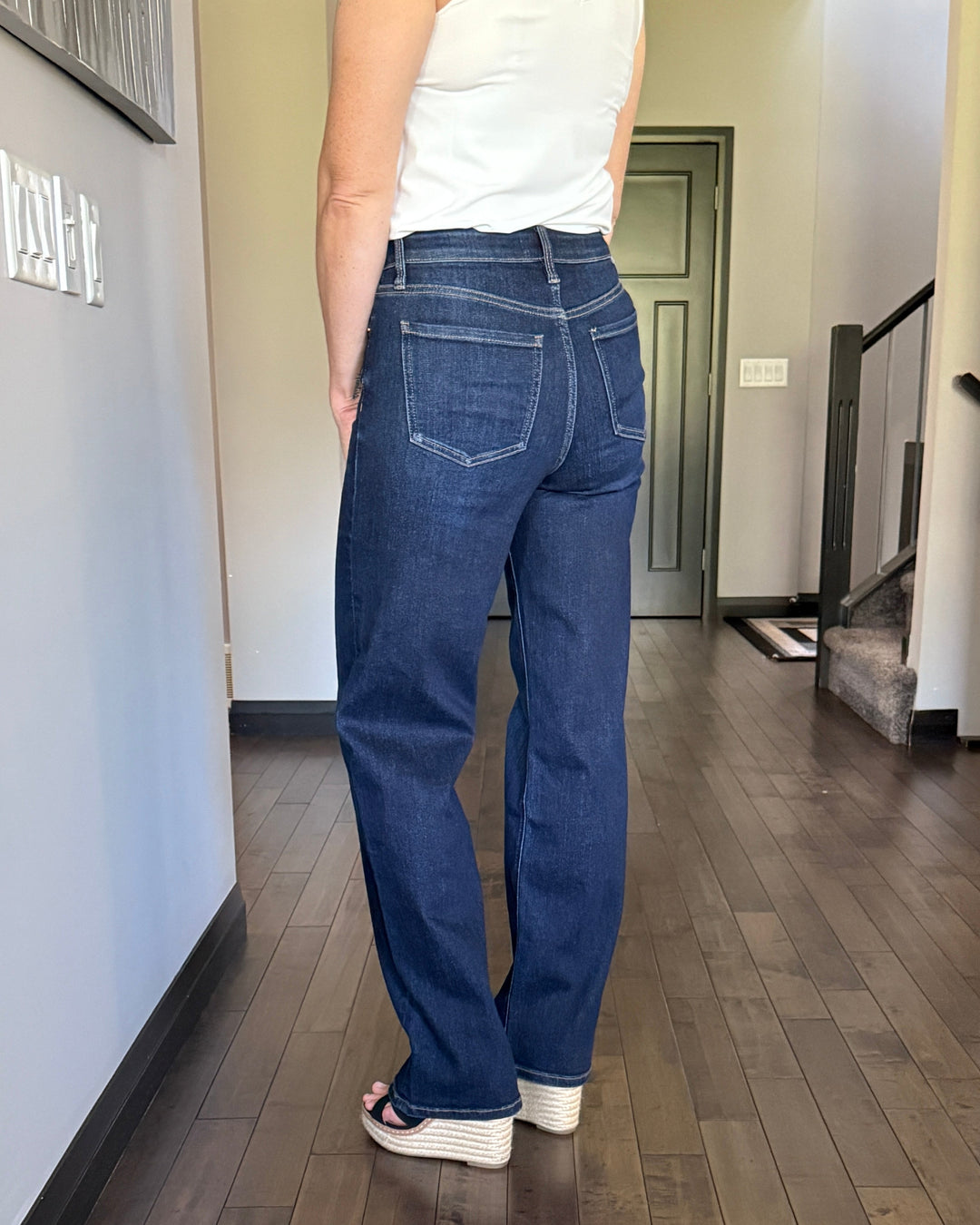 RFM Hailey High Rise Slim Wide Leg | Dark Wash