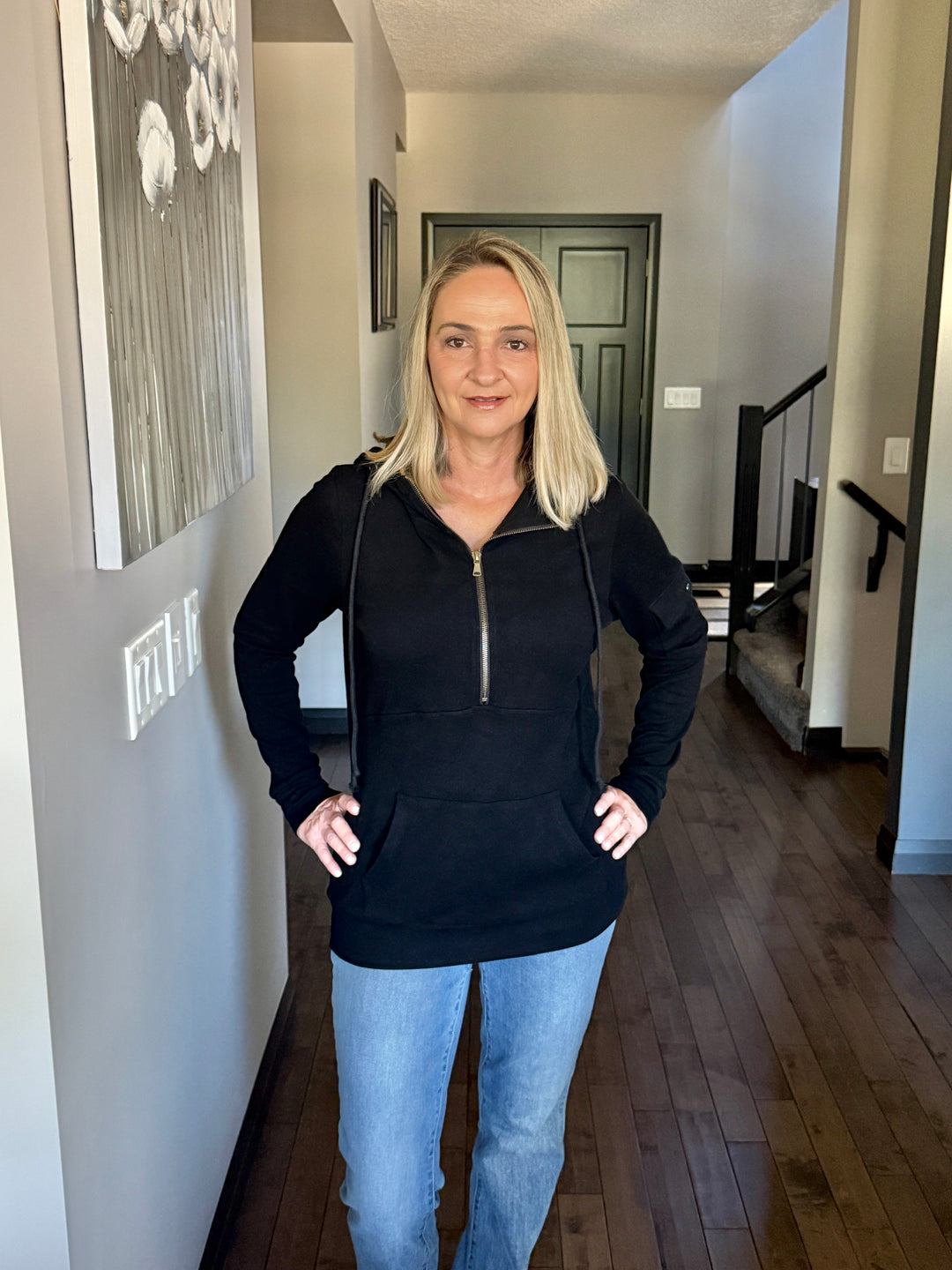 Michelle Mae | Pixie Pocket HalfZip | Black