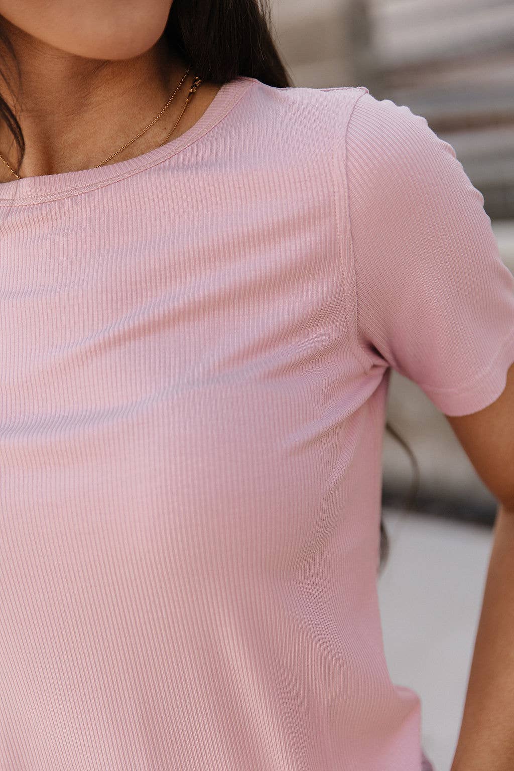 Ampersand Ave | Ribbed Lulu Tee | Blush