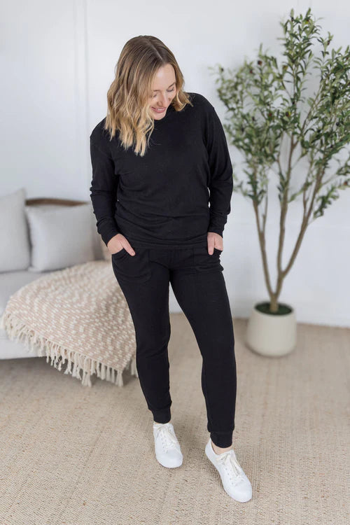 PREORDER  Michelle Mae | Corrine Joggers | Black