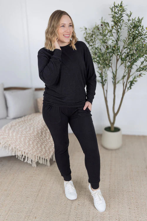 PREORDER  Michelle Mae | Corrine Joggers | Black