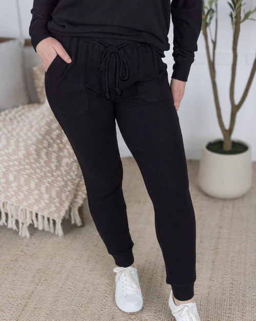 PREORDER  Michelle Mae | Corrine Joggers | Black