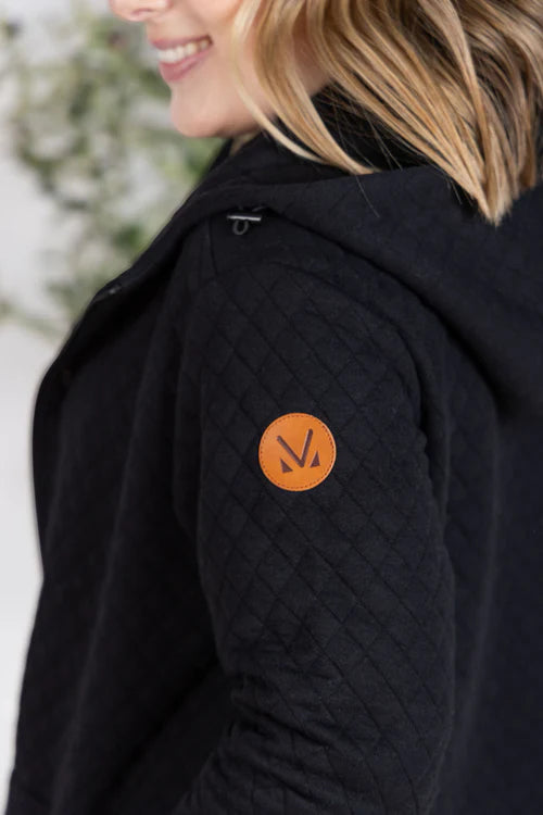 Michelle Mae | Kyla Zipper Snap Jacket | Black