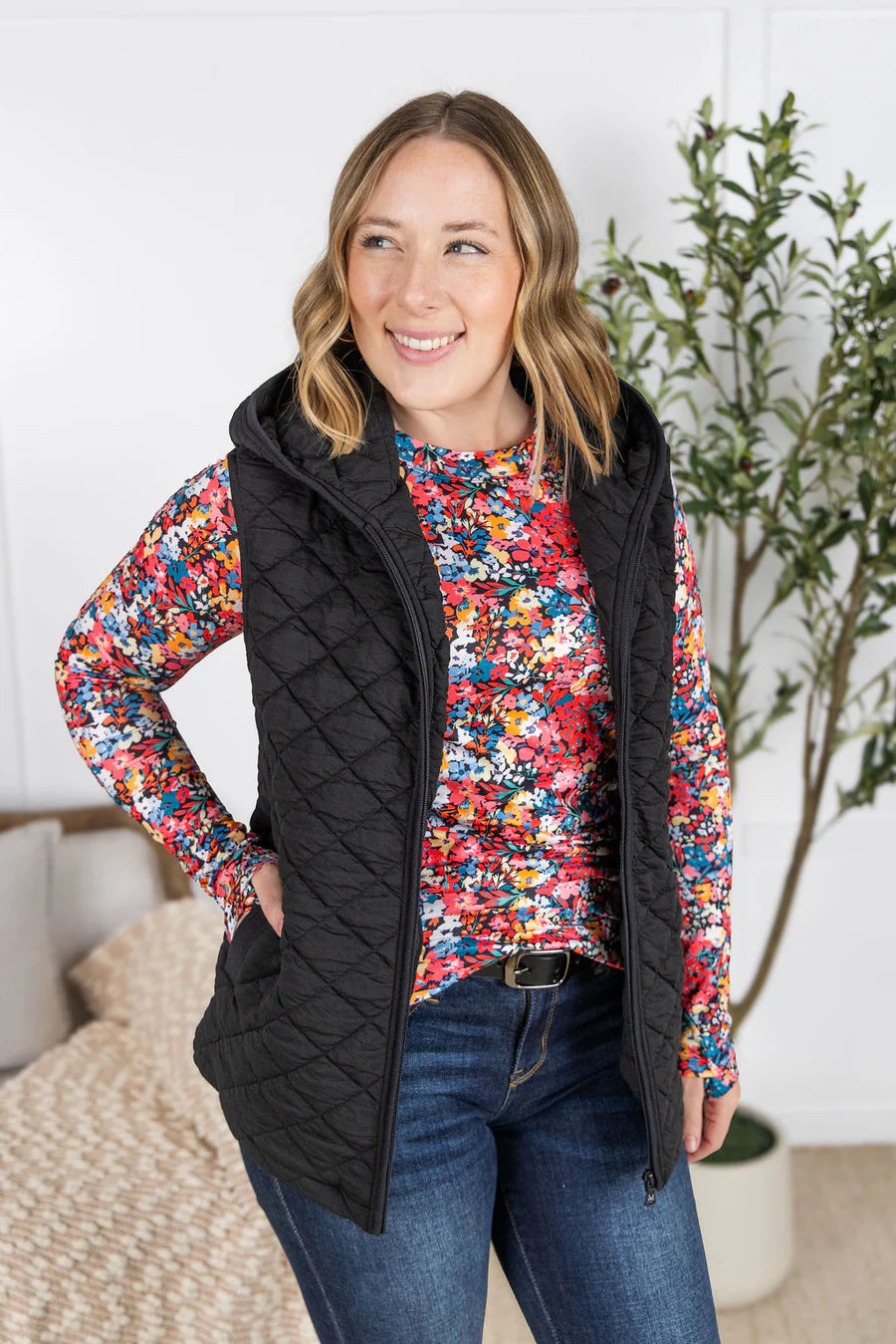 Michelle Mae | Heather Hooded Vest