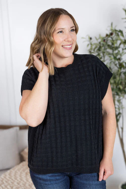 Michelle Mae | Kelly Knitted Top | Black