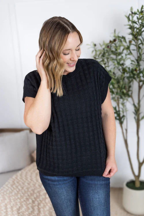 Michelle Mae | Kelly Knitted Top | Black