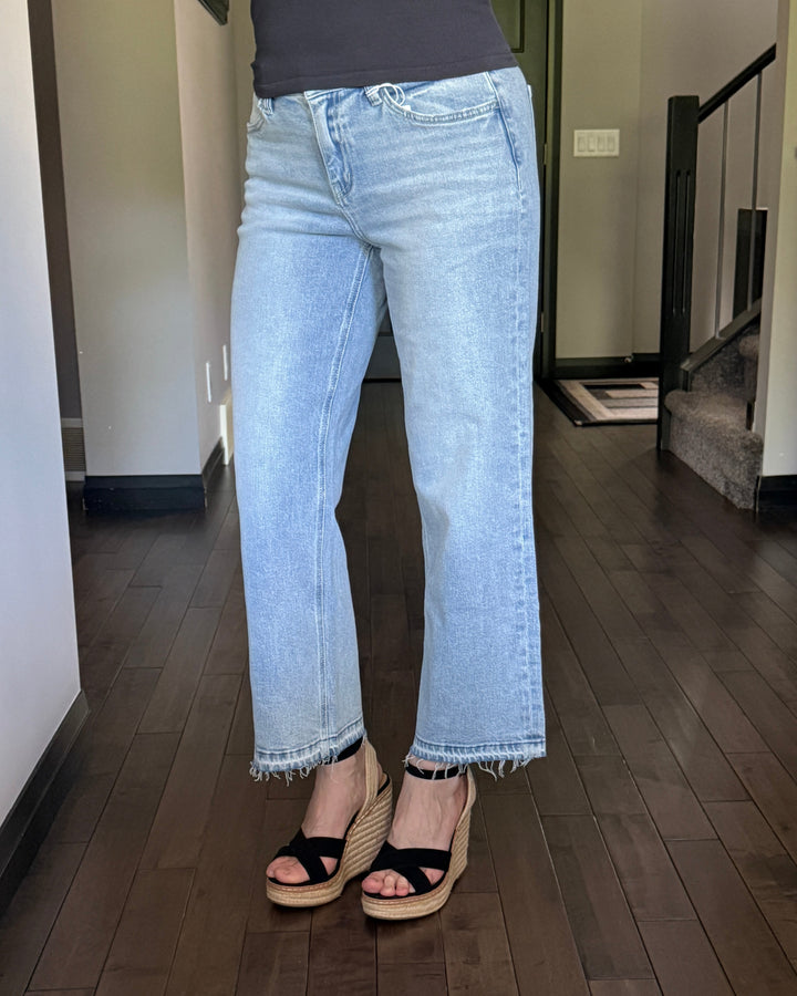 Vervet | Lainie Crop Slim Wide Leg Jeans