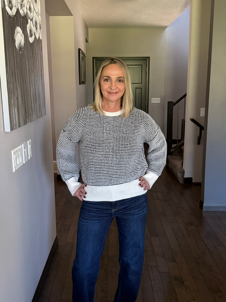 Michelle Mae | Charlotte Sweater | Black & Cream