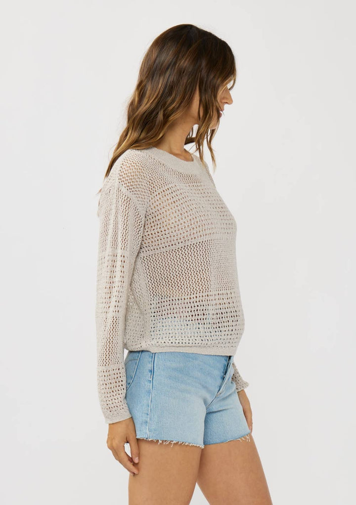 Lovestitch | Open Knit Sweater | Stone