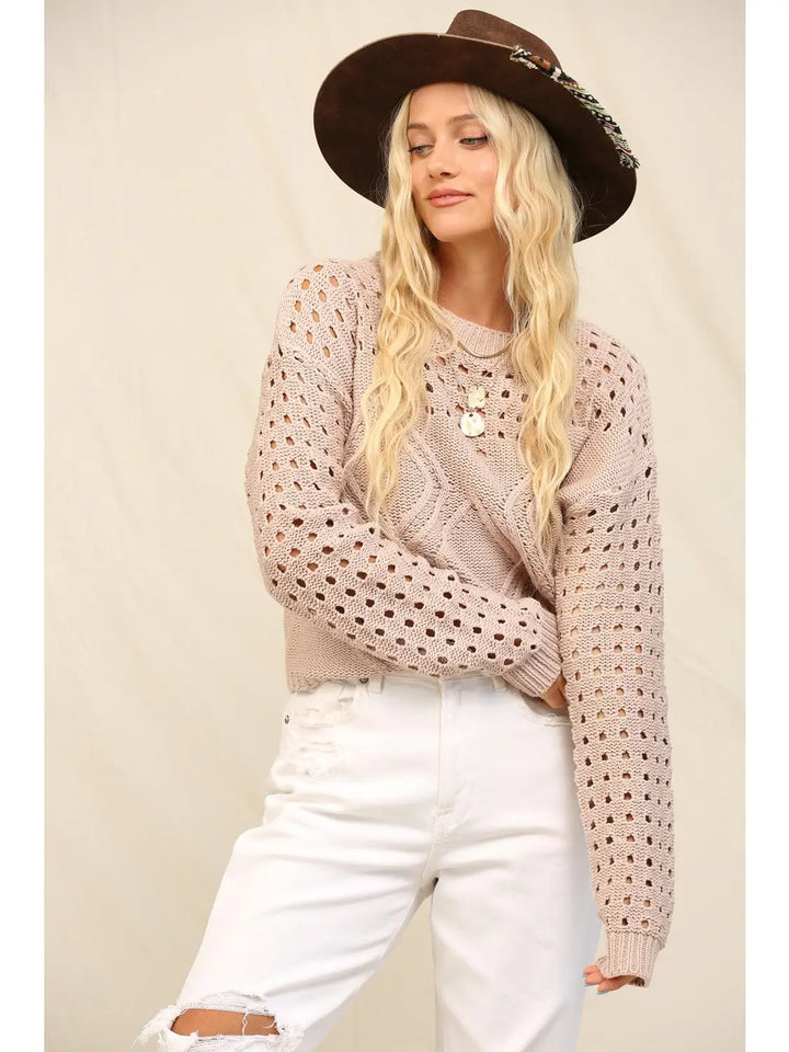 Paige Dotted Sweater | Evening Sand