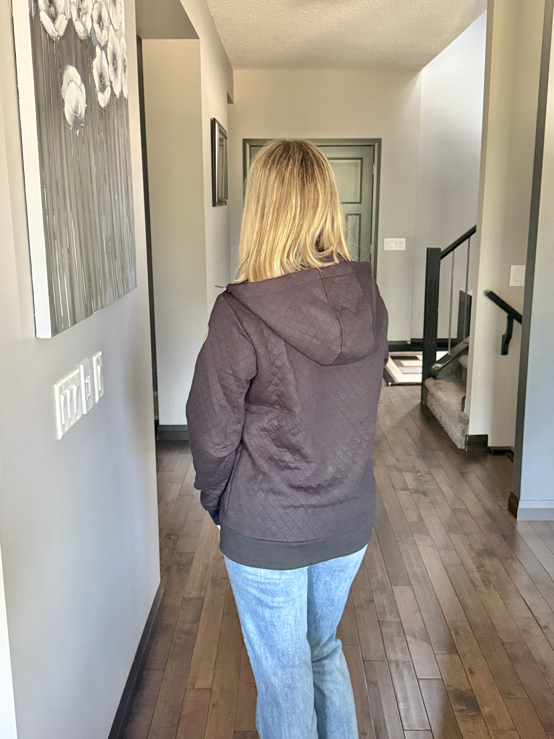 Michelle Mae | Kyla Zipper Snap Jacket | Black