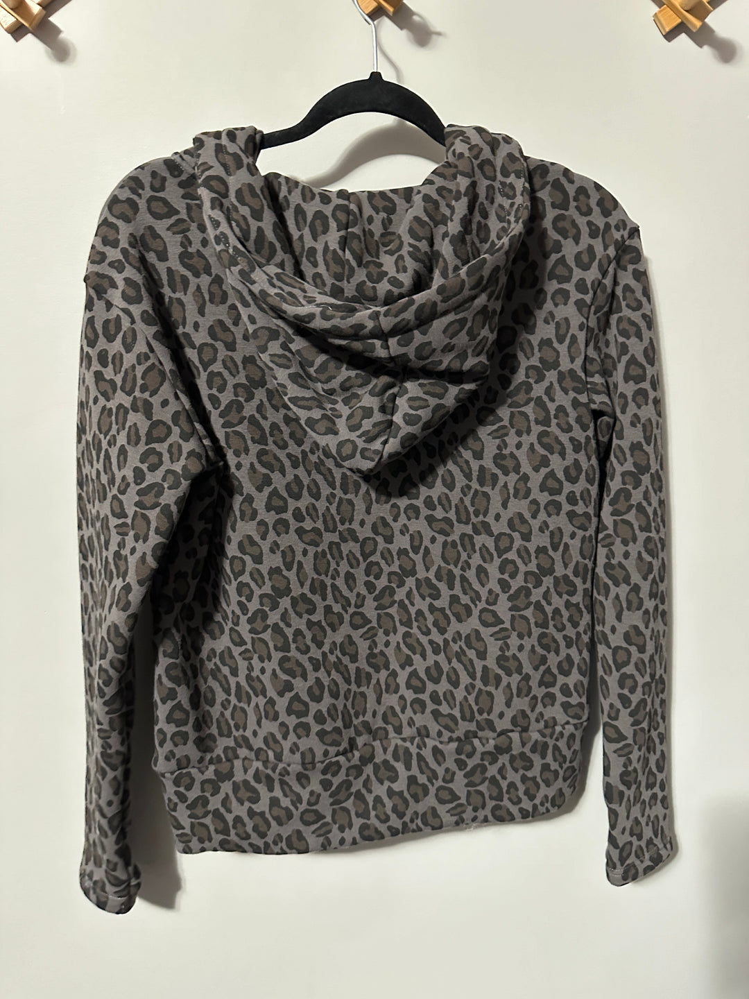 AS IS | Fleece Lined Full Zip | Leopard | SMALL