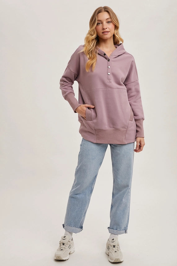 My Favourite Oversized Tunic Hoodie | Mauve