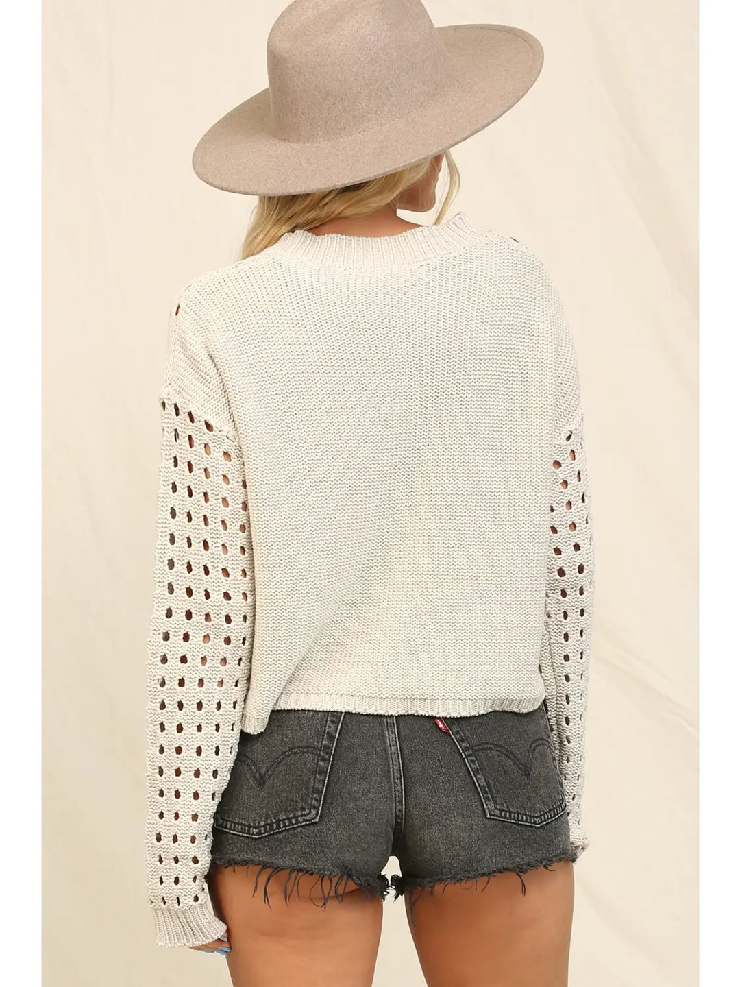 Paige Dotted Sweater | Silver Drop