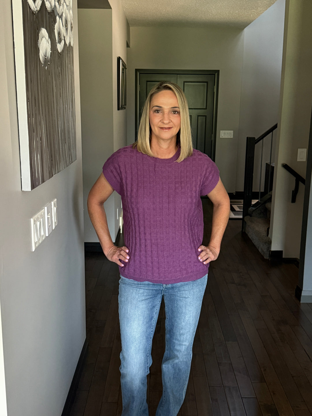 Michelle Mae | Kelly Knitted Top | Plum