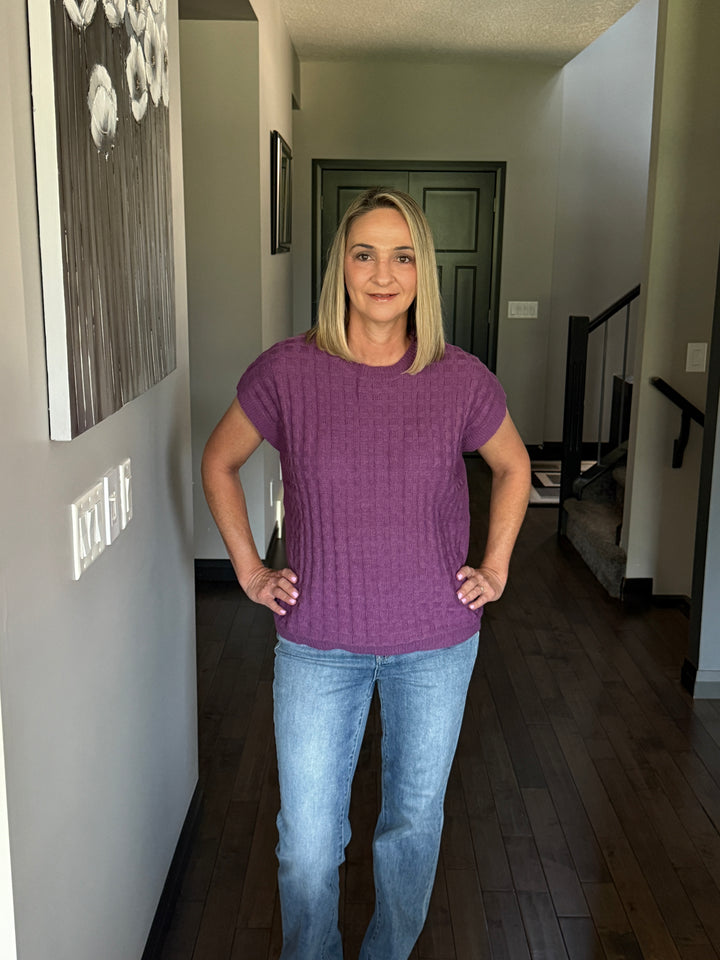 Michelle Mae | Kelly Knitted Top | Plum