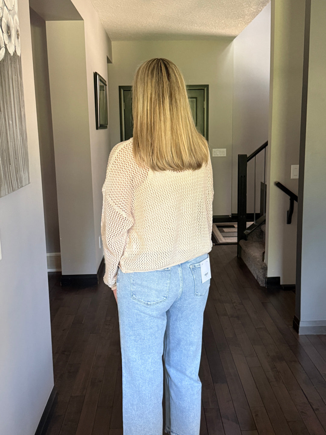Lina Floral Crochet Top | Oatmeal