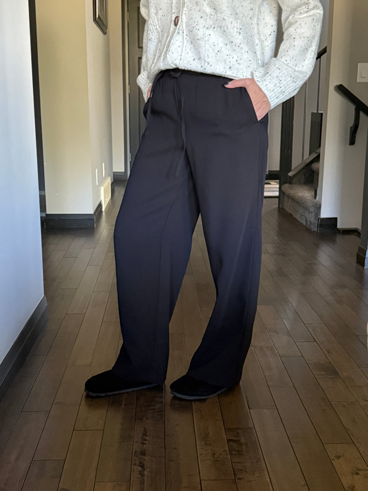 RD Style | Merry Drawstring Pull On Pants | Black