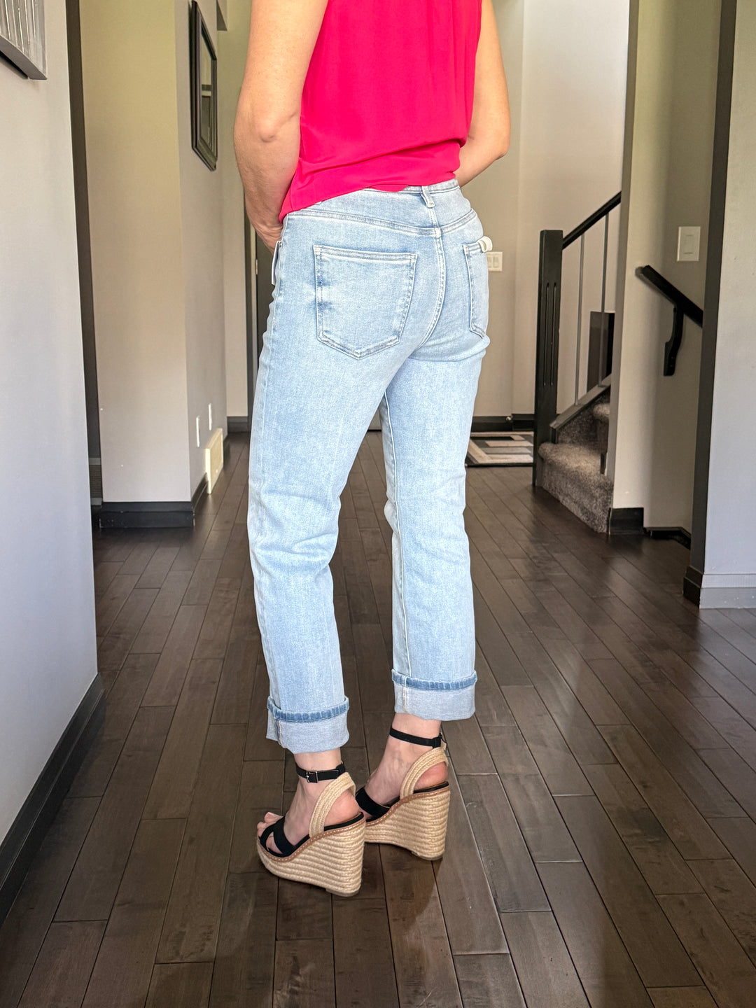 Risen  | Andy Tummy Control Crop Straight Jeans