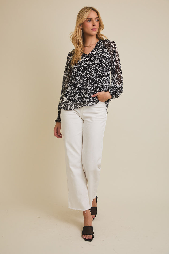Piper Notch Neck Floral Top