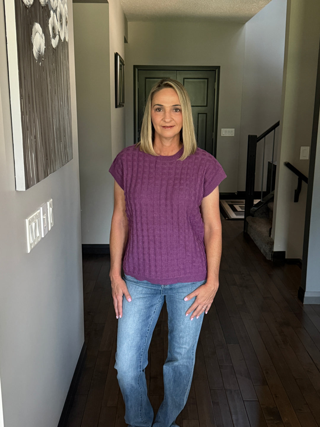 Michelle Mae | Kelly Knitted Top | Plum