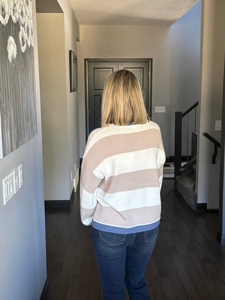 So Cozy Colour Block Sweater | Neutral