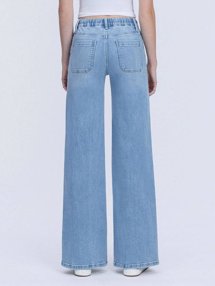 Vervet | Jonie Drawstring Long Wide Leg Jeans