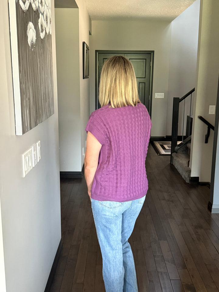 Michelle Mae | Kelly Knitted Top | Plum