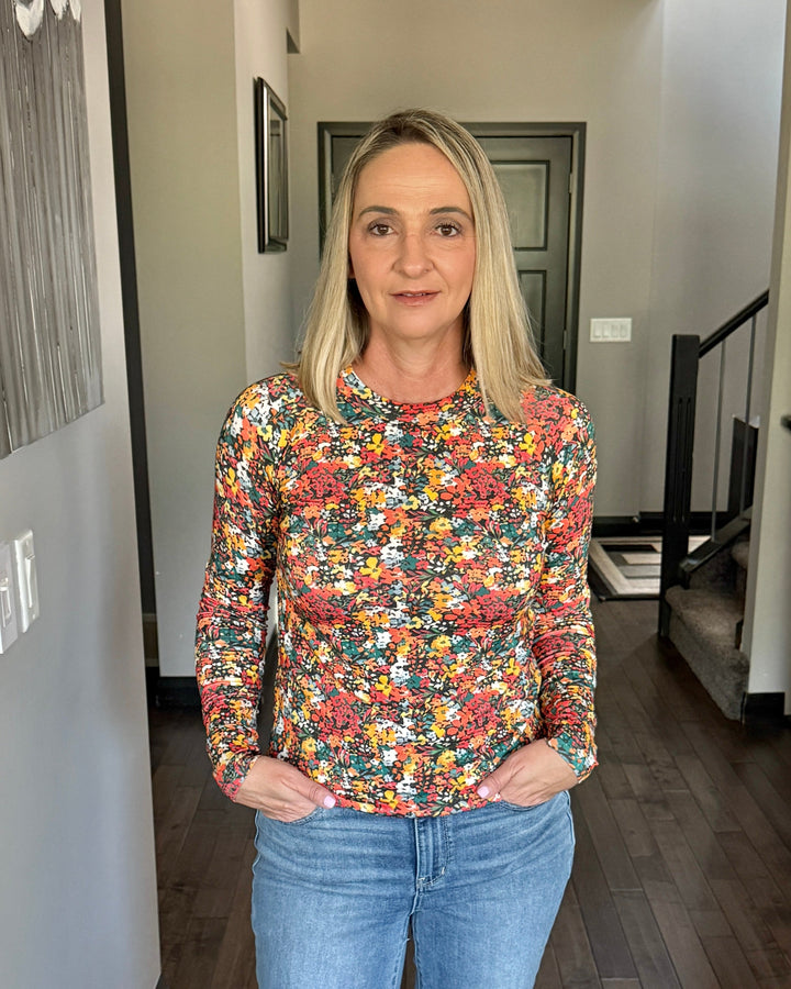 Michelle Mae | Blair Long Sleeve Top | Bright Floral