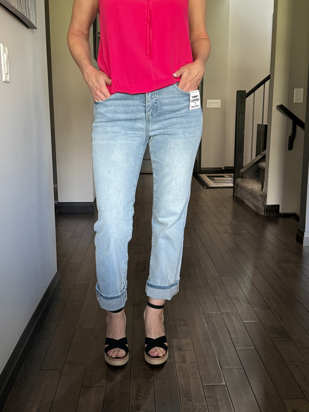 Risen  | Andy Tummy Control Crop Straight Jeans