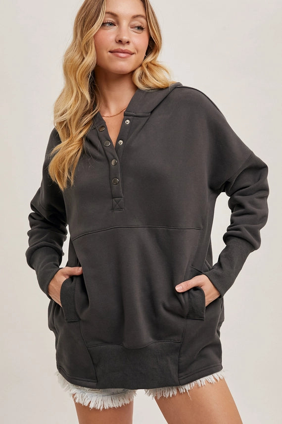 My Favourite Oversized Tunic Hoodie | Ash