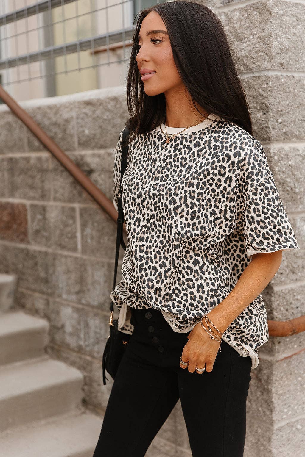 Ampersand Ave | Boyfriend Tee | Layover Leopard