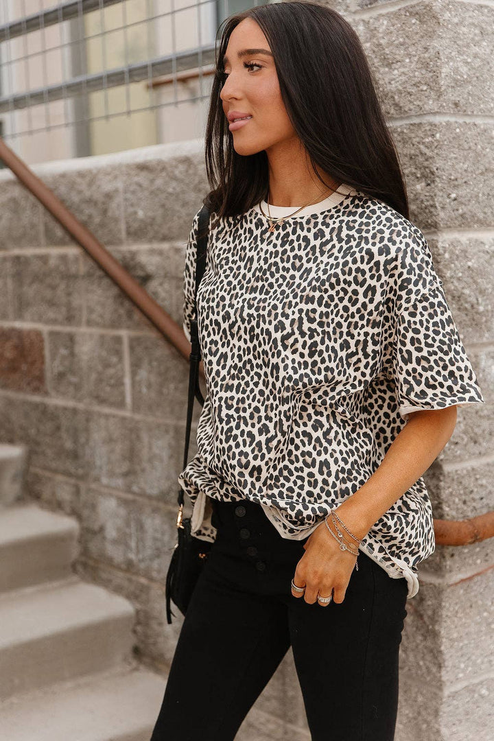 Ampersand Ave | Boyfriend Tee | Layover Leopard