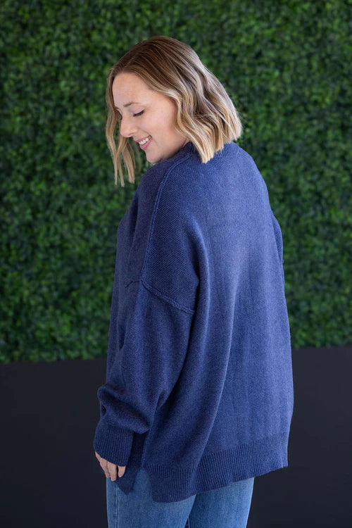 Michelle Mae | Aurora Cozy Sweater | Navy