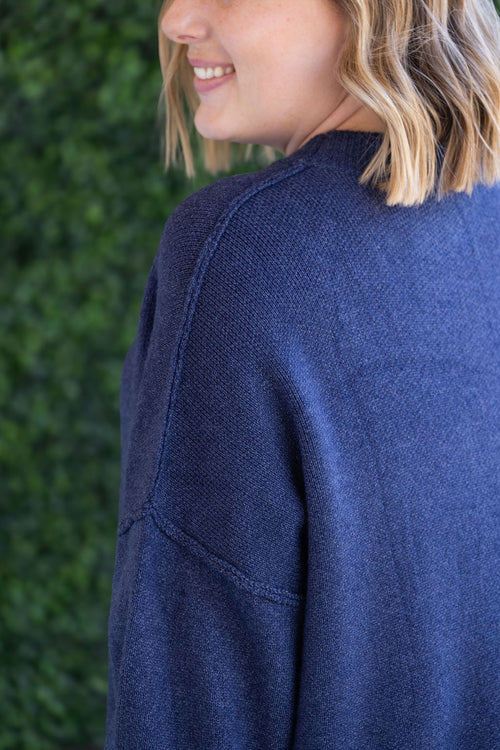 Michelle Mae | Aurora Cozy Sweater | Navy