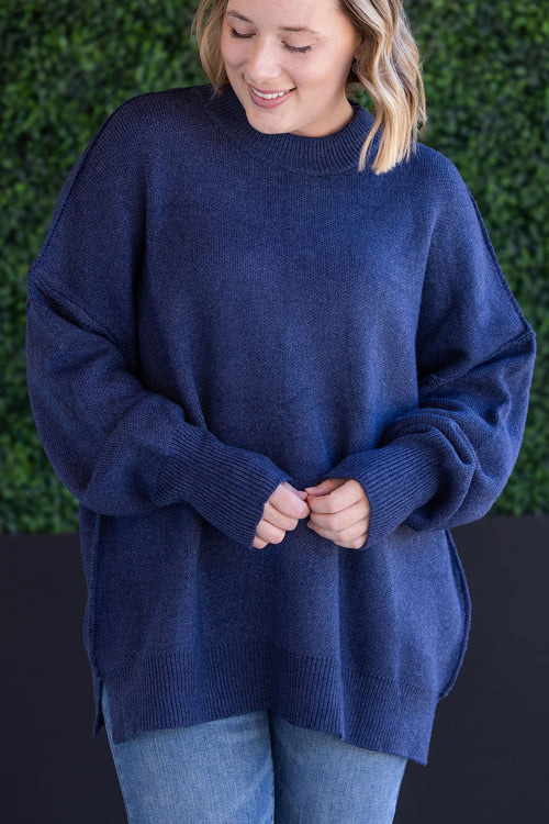 Michelle Mae | Aurora Cozy Sweater | Navy