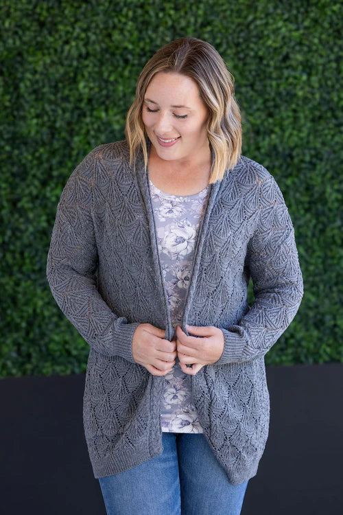 Michelle Mae | Open Knit Cardigan | Grey