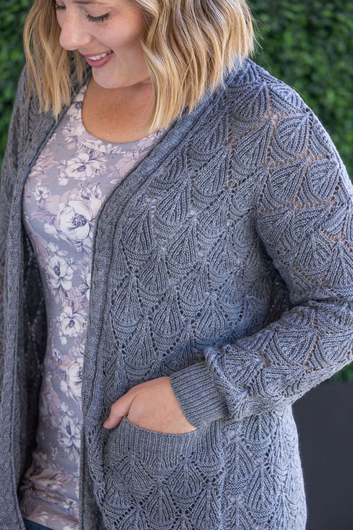 Michelle Mae | Open Knit Cardigan | Grey