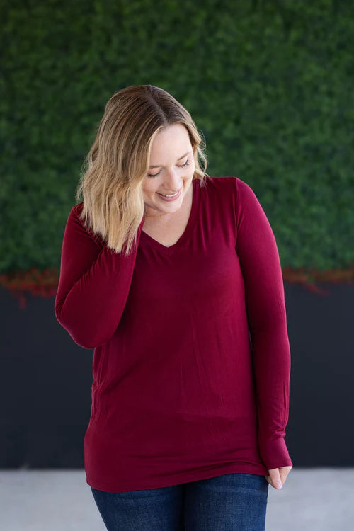 Michelle Mae | Larissa Long Sleeve | Burgundy