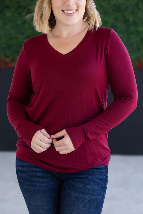 Michelle Mae | Larissa Long Sleeve | Burgundy