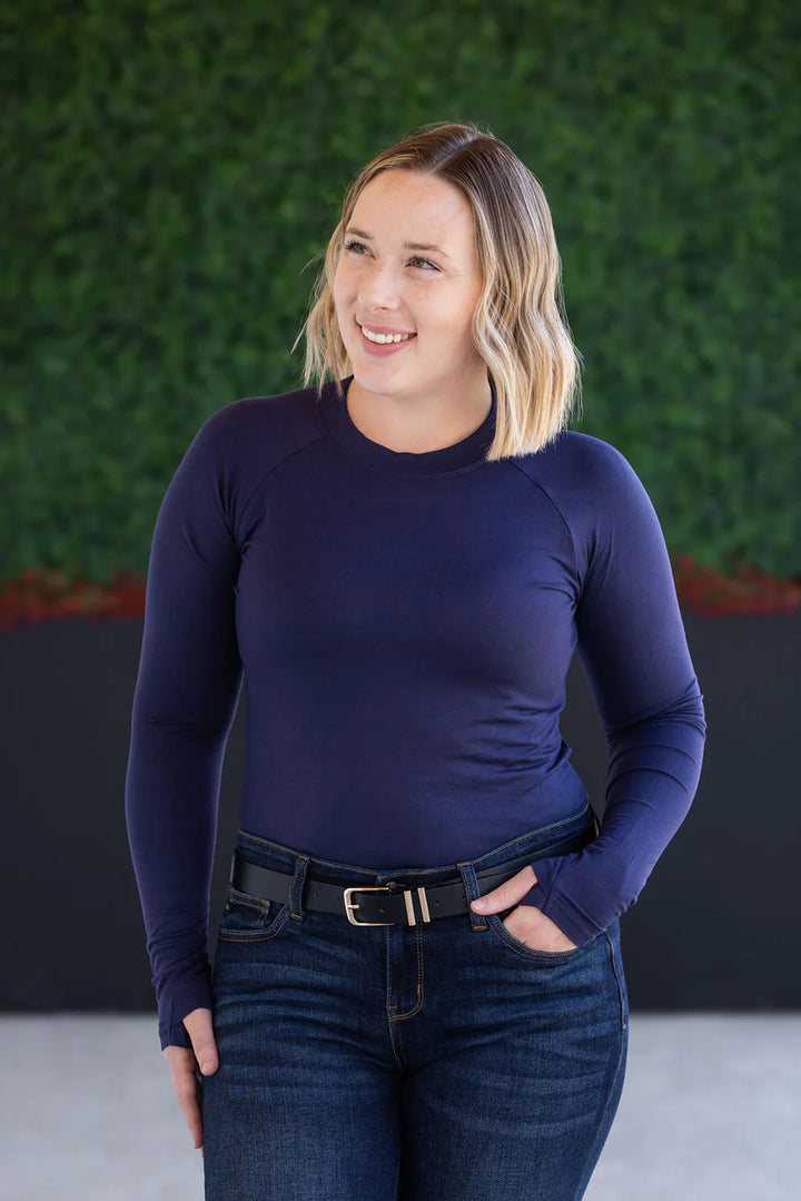 Michelle Mae | Blair Long Sleeve Top | Navy