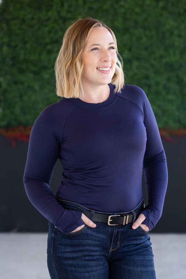 Michelle Mae | Blair Long Sleeve Top | Navy