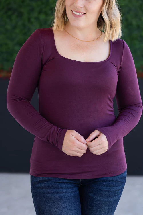 Michelle Mae | Alyssa Long Sleeve Top | Plum