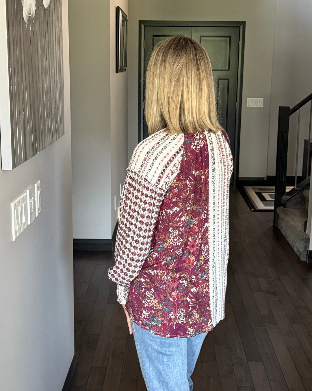 Cassie Mixed Printed Blouse