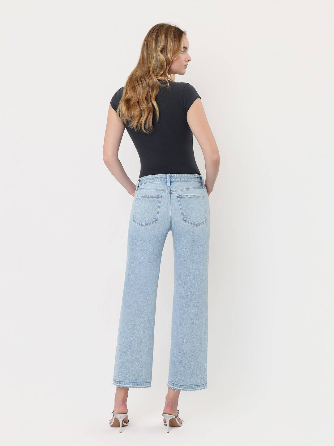 Vervet | Lainie Crop Slim Wide Leg Jeans