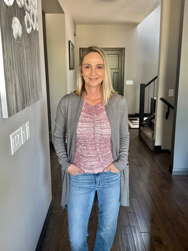 Madison Mesh Top | Rose Floral