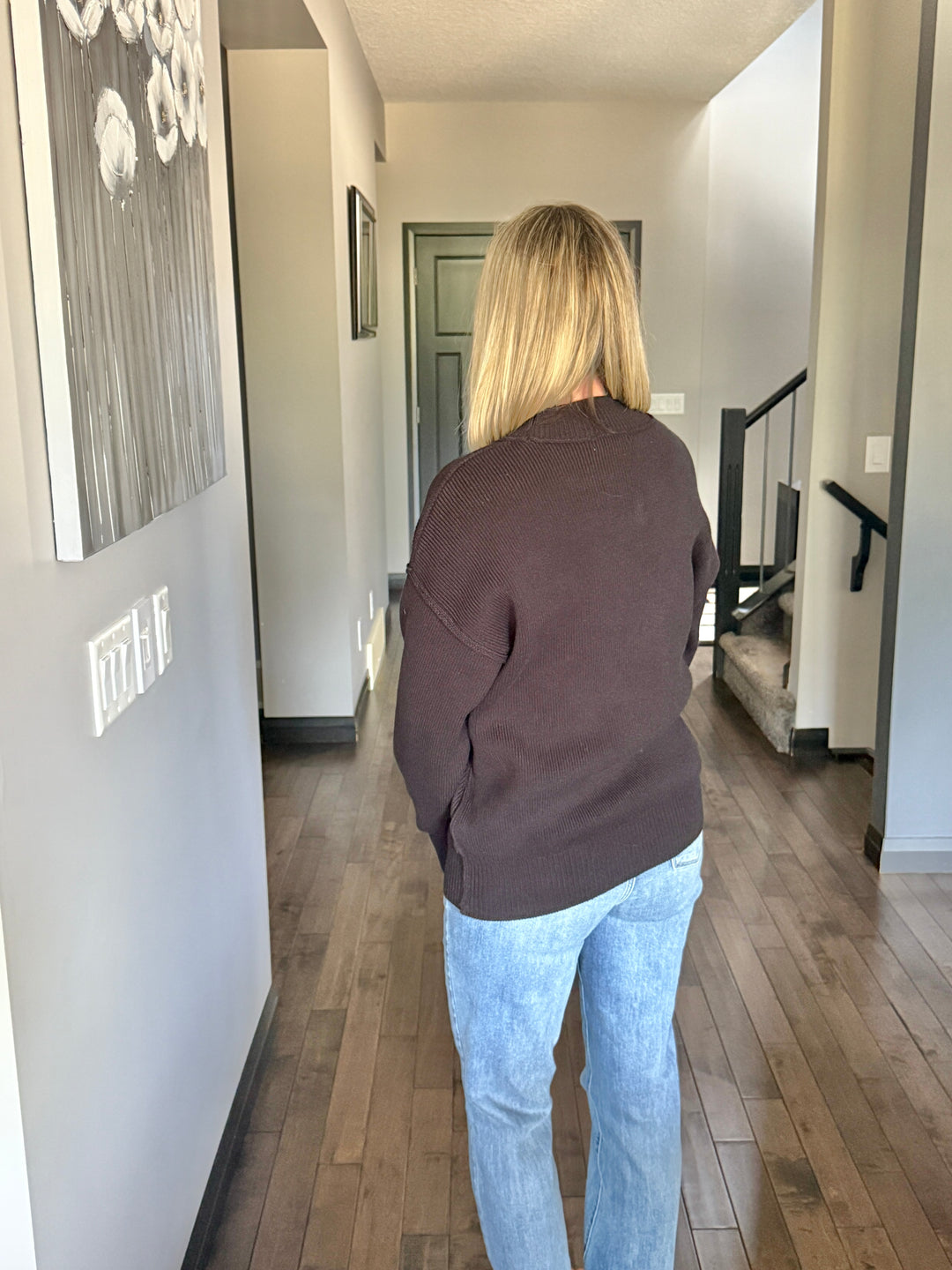 Danny Drop Shoulder Sweater | Black