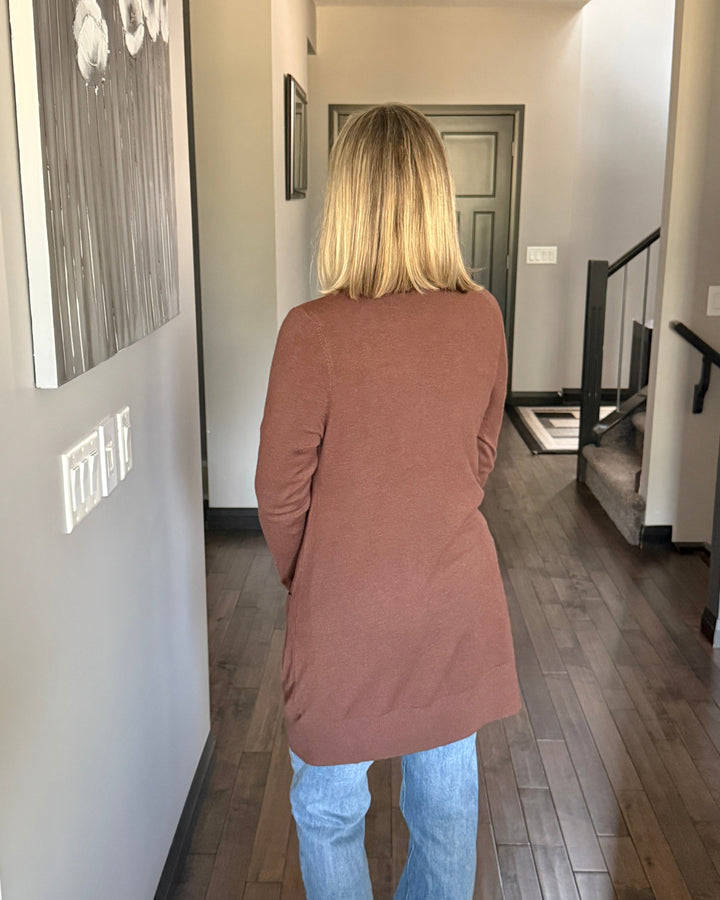 Dreamers Cozy Cardigan | Heather Espresso